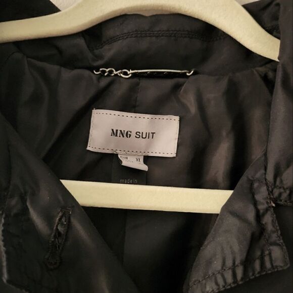 MNG SUIT WOMEN'S COAT SIZE L BLACK COLOR 100%POLIAMIDE - Picture 5 of 6